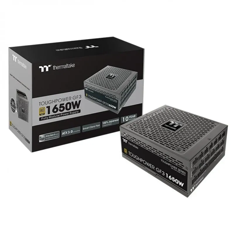 Fonte Alimentação Thermaltake Toughpower GF 3 1650W PCIe Gen 5.0 80 Plus Gold Full Modular