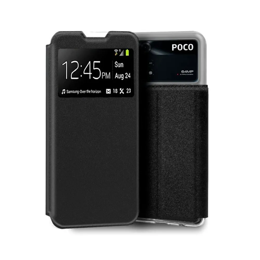 Capa Flip Cover Xiaomi Poco M4 Pro 4G Preta