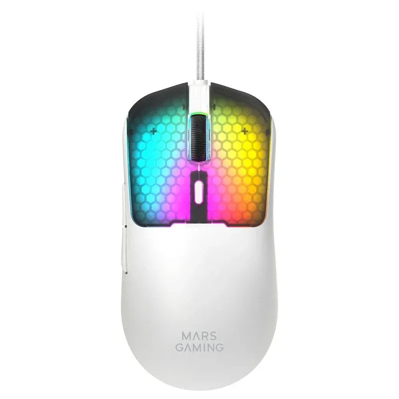 Rato Mars Gaming MM-VIPER USB-A USB-C 12800 DPI Branco RGB 56g