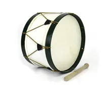Bombo Tradicional Adamastor PLX13 Branco/Aro Verde 33cm