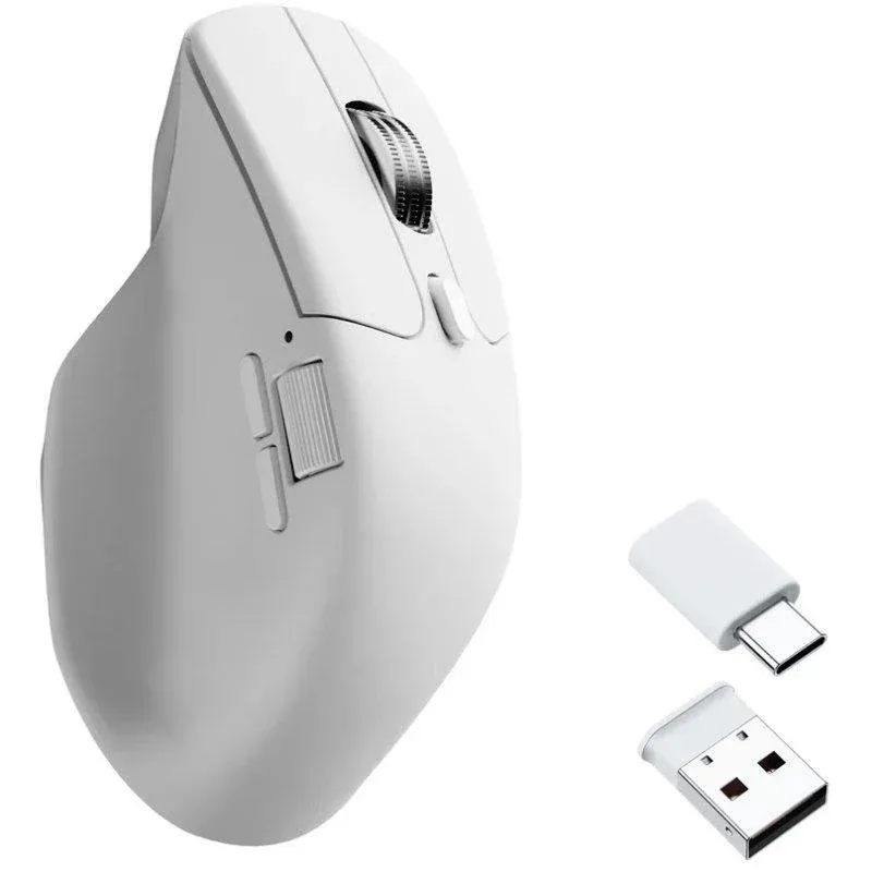 Keychron M6 Rato Silencioso Sem Fios 2.4 GHz / Bluetooth com PixArt 3311 e 12000 DPI Branco
