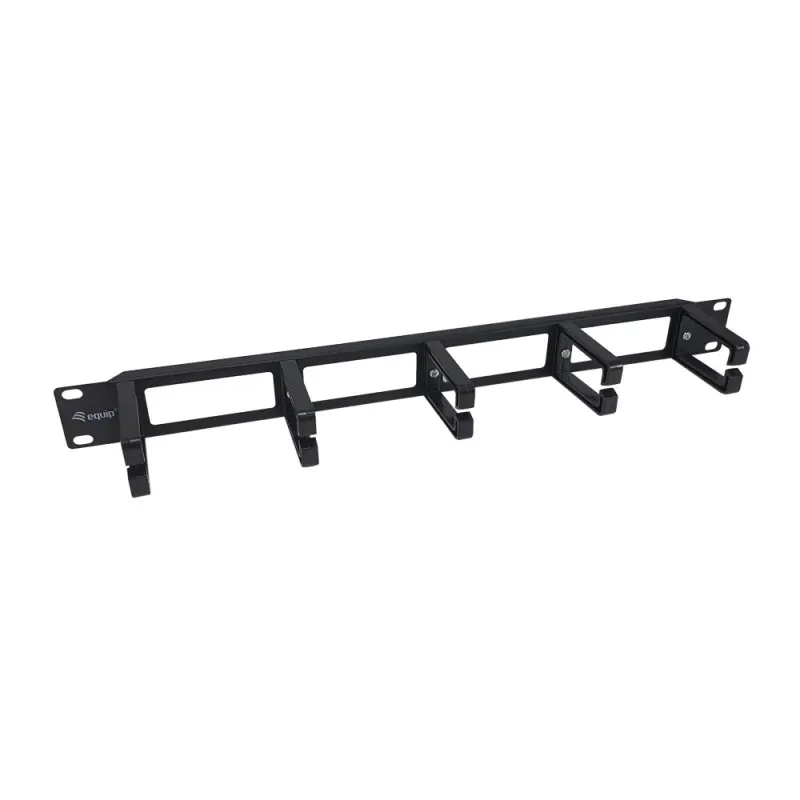 Painel de Gerenciamento de Cabos Equip Para Montagem em Rack 19" Preto