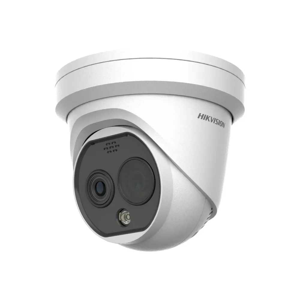 Câmara de Segurança Térmica IP Hikvision HeatPro Turret PoE 12μm 4MP 3.6mm Exterior IP67 - DS-2TD1228T-3/QA(B)
