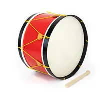 Bombo Tradicional Adamastor PLX16 Vermelho/Aro Preto 40cm