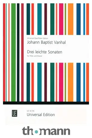Universal Edition Vanhal 3 Leichte Sonaten Flute