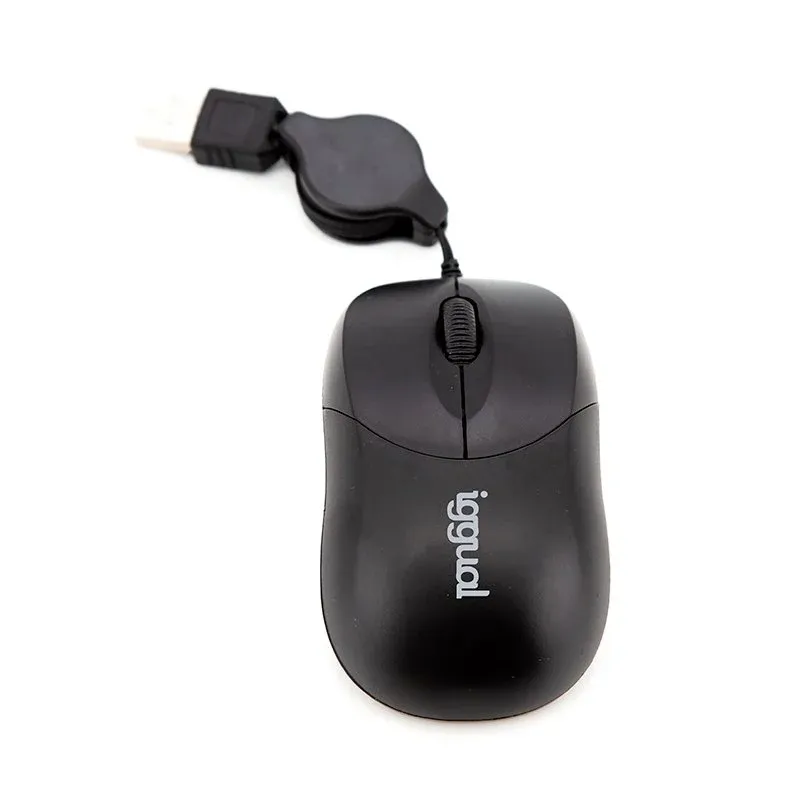 Iggual Com-Basic Rato Retrátil 800DPI Preto