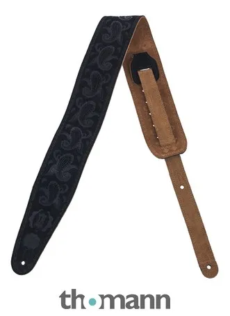Levys Black Paisley Suede Strap 3"