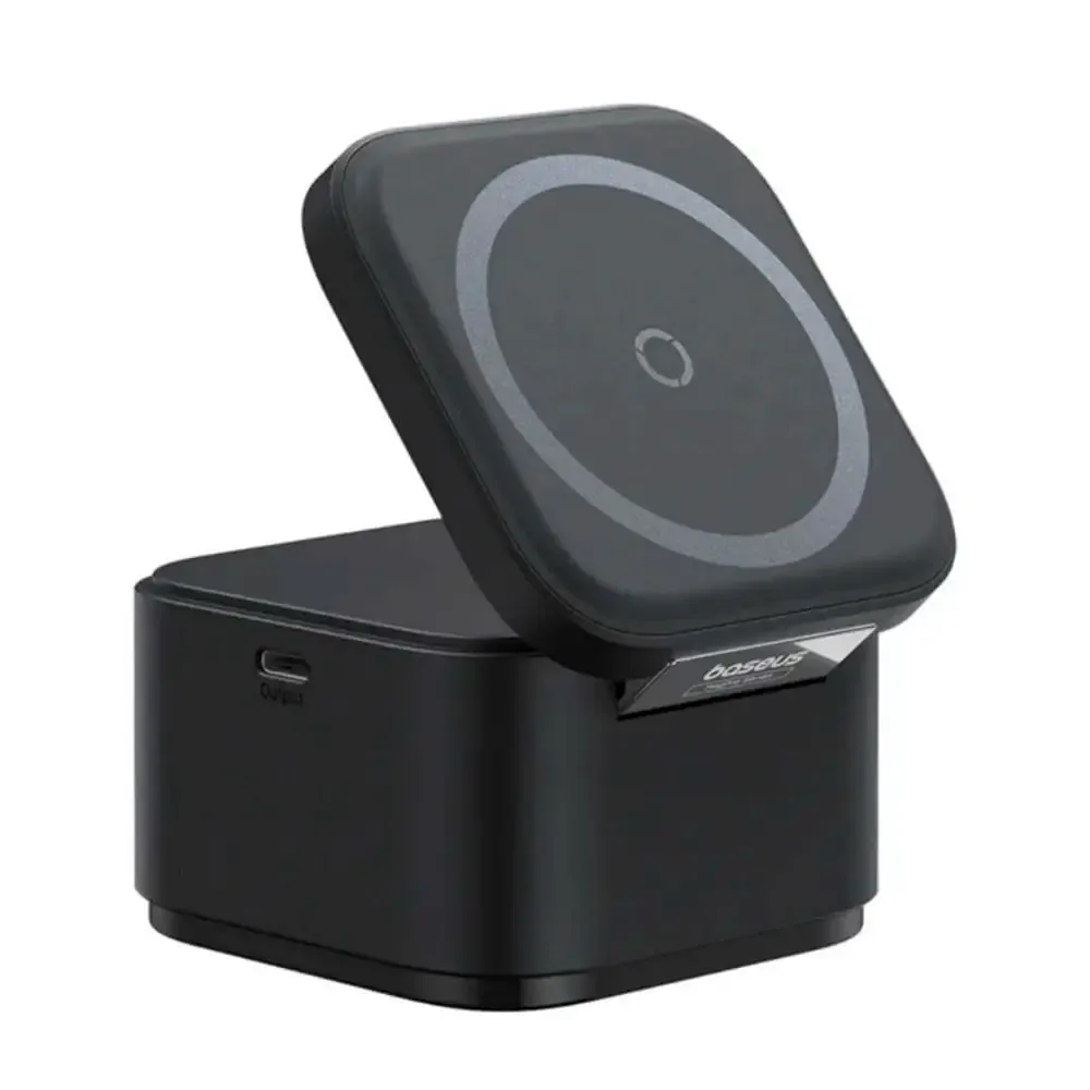 Carregador Wireless Baseus MagPro 2-em-1 Magsafe 25W Preto