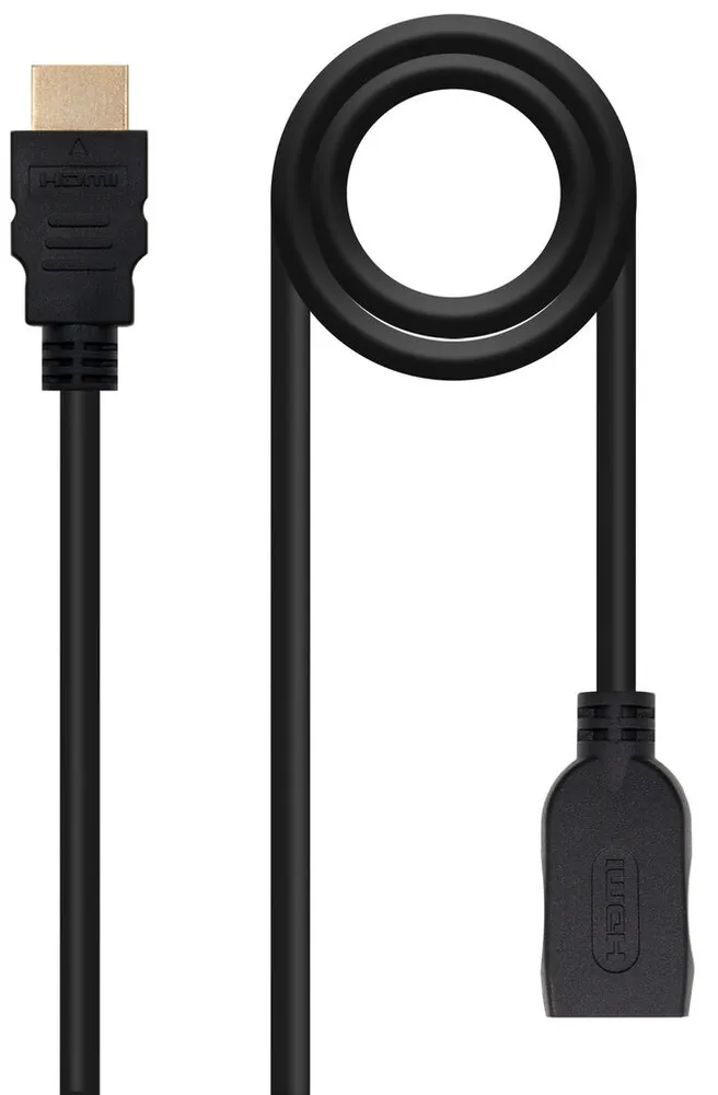 Cabo Extensão Nanocable HDMI 2.0 A/M-A/F 1 M Preto
