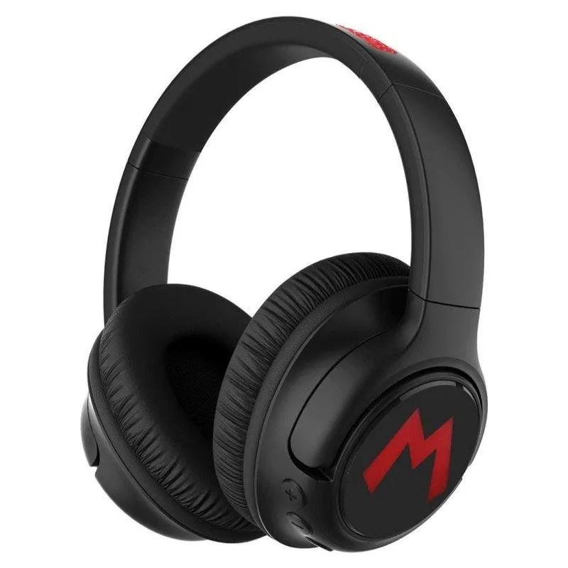 Auriculares Blade Super Mario BT sem fios Bluetooth LED Microfone Preto Vermelho