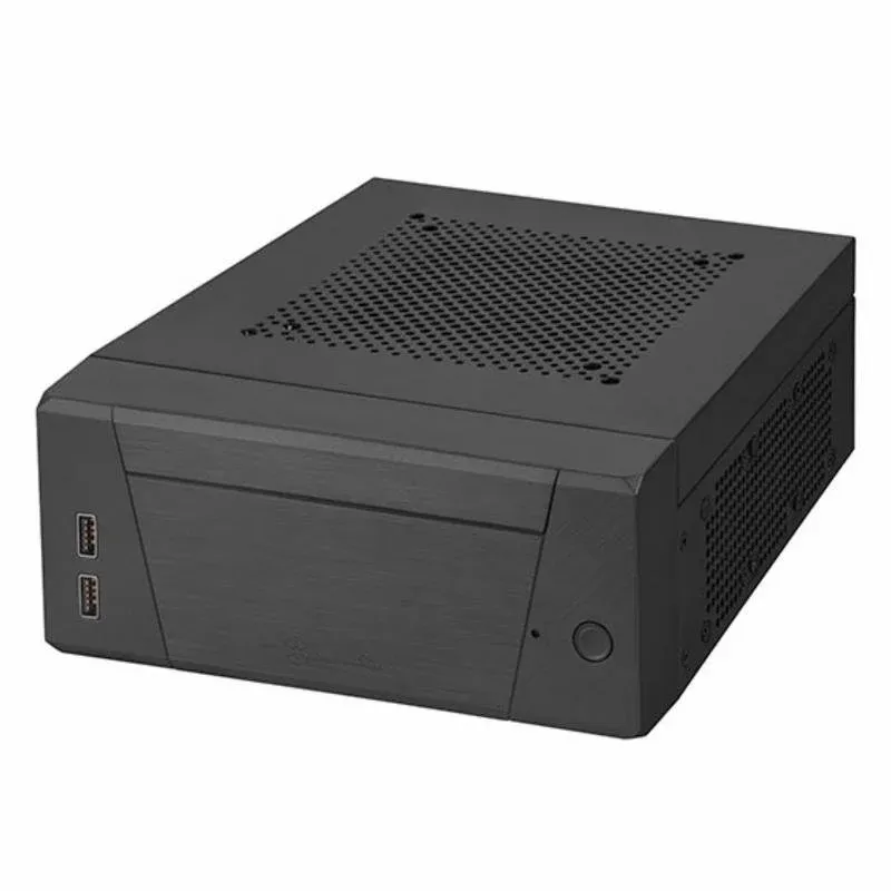 Caixa de Computador SilverStone Milo 10 Mini-ITX Caixa HTPC Compacta Preta USB 3.2 Gen 1 VESA