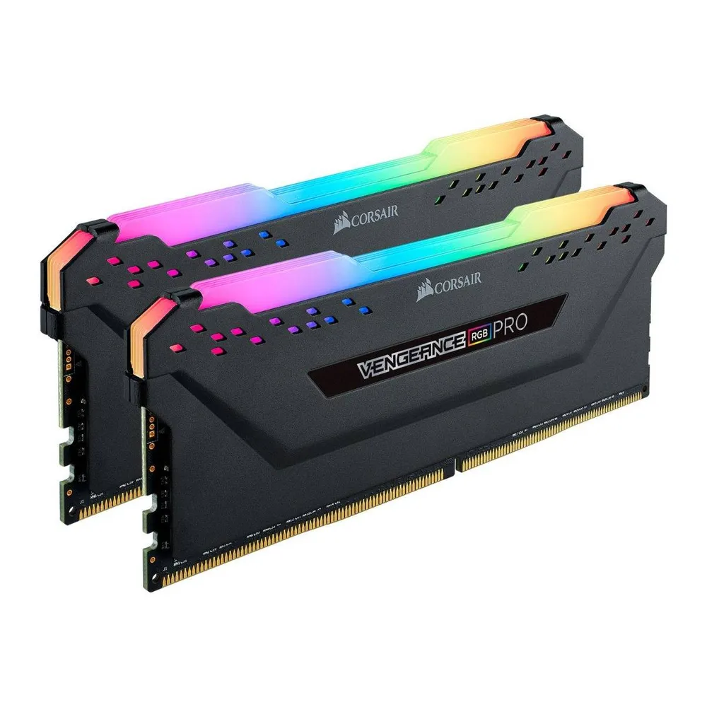 Memória RAM UDIMM Corsair Vengeance RGB Pro 32GB (2x16GB) DDR4-3600MHz (Intel XMP) CL18 (18-22-22-42) 1.35V Preta