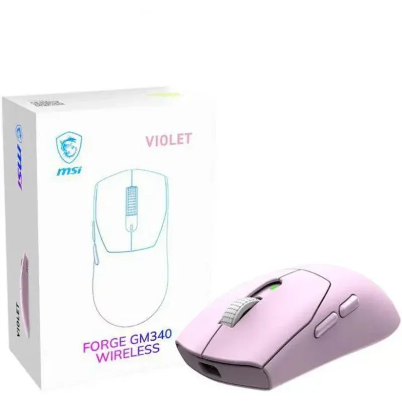 Ratón MSI Forge GM340 Wireless Ambidestro 12000 DPI Violeta 6 Botões