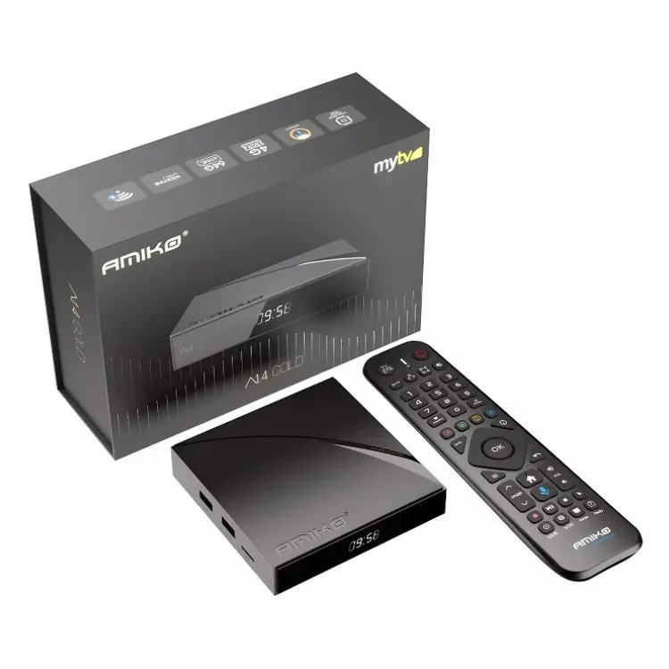 Box IPTV Android OTT Amiko A14 Gold 4GB/64GB 4K 2160p MyTV 3