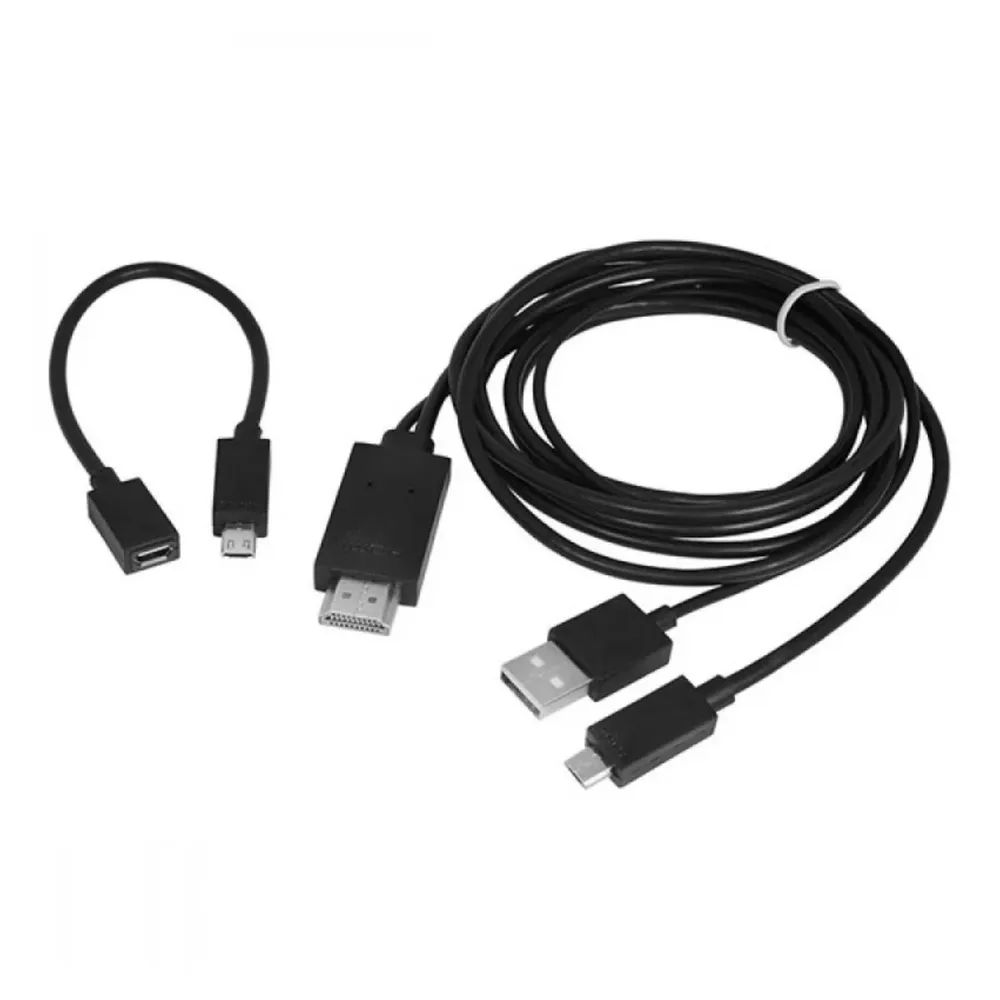 Cabo de Dados 1Life cb:MHL HDMI/Micro-USB/USB Preto
