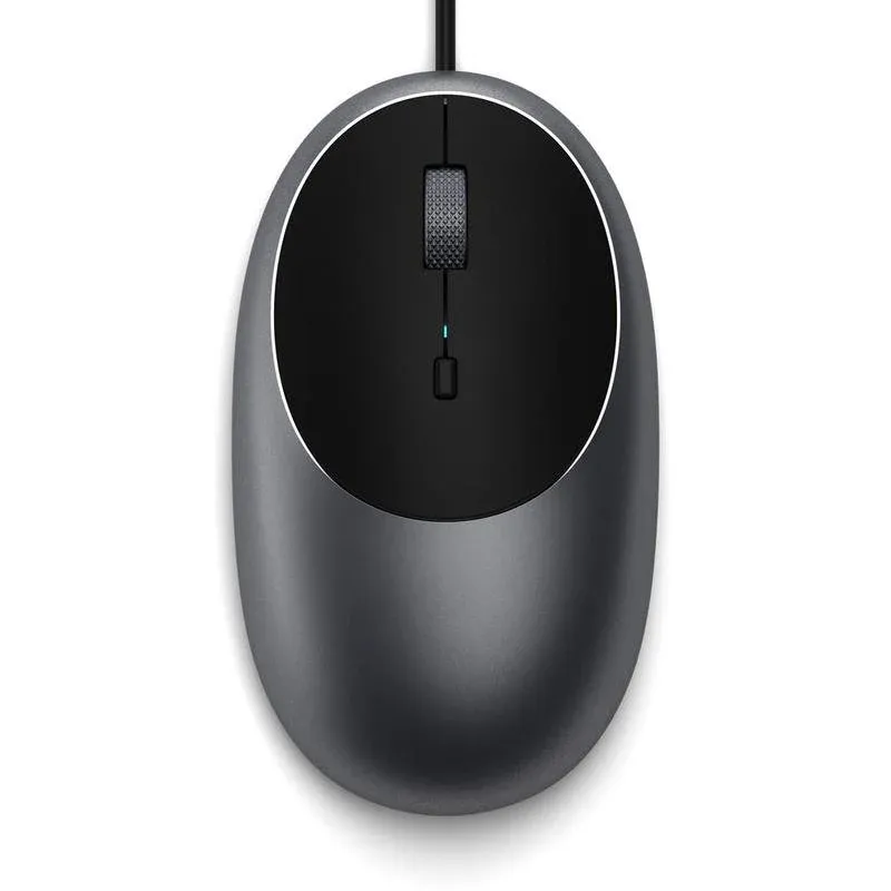 Rato Satechi C1 USB Tipo-C 3200 DPI Ambidestro Preto Cinzento Cabo
