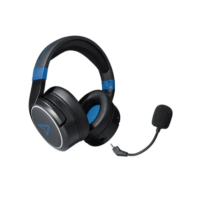 Headset Gamer Sem Fios Steelplay HP51 Preto/Azul Circumaural 32h USB-C 3,5mm Removível