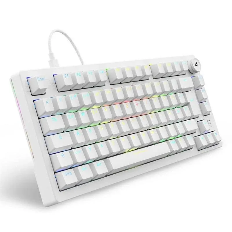 Teclado Sharkoon SGK25 75% Hot-Swap RGB branco QWERTZ alemão