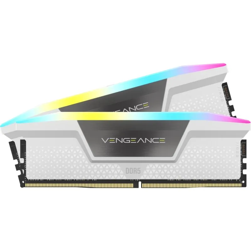 Memória RAM Corsair Vengeance RGB DDR5 White 6400MHz 64GB 2x32GB CL32 Intel XMP 3.0