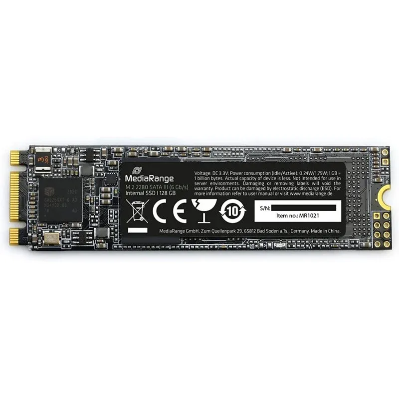 Disco Rígido Mediarange MR1021 128GB SSD M.2 3D TLC NAND SATA 3