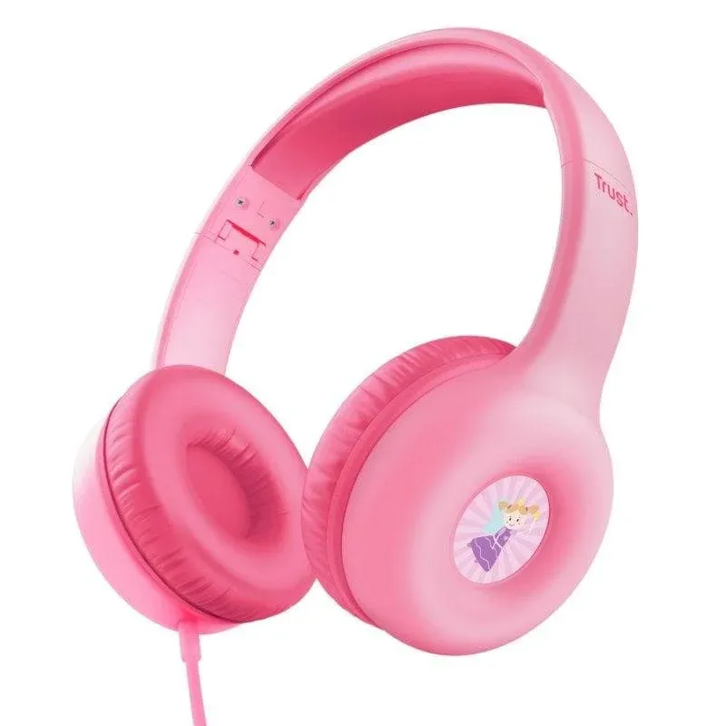 Auscultadores com fio Trust Kids, dobráveis, com microfone, volume limitado a 85 dB