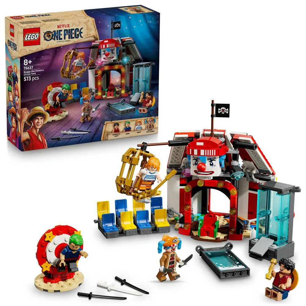 LEGO One Piece: Tenda de Circo do Buggy, o Palhaço | Idades 8+ | 573 Peças | Item 75637