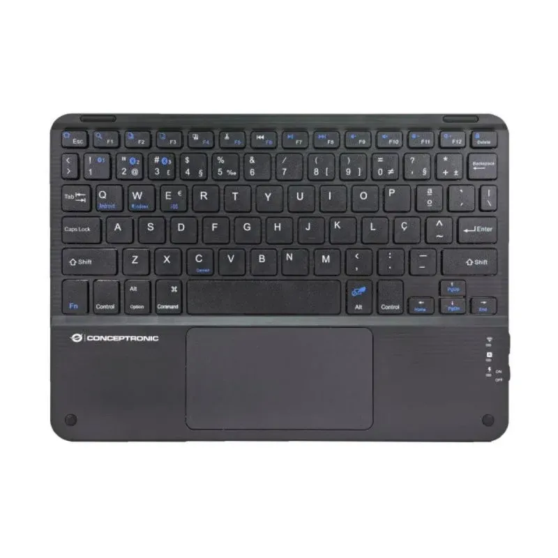 Teclado Conceptronic TOBIN01BPT Tenkeyless Inalámbrico Bluetooth QWERTY Negro Teclado Conceptronic TOBIN01BPT Tenkeyless Inalámbrico Bluetooth QWERTY Negro