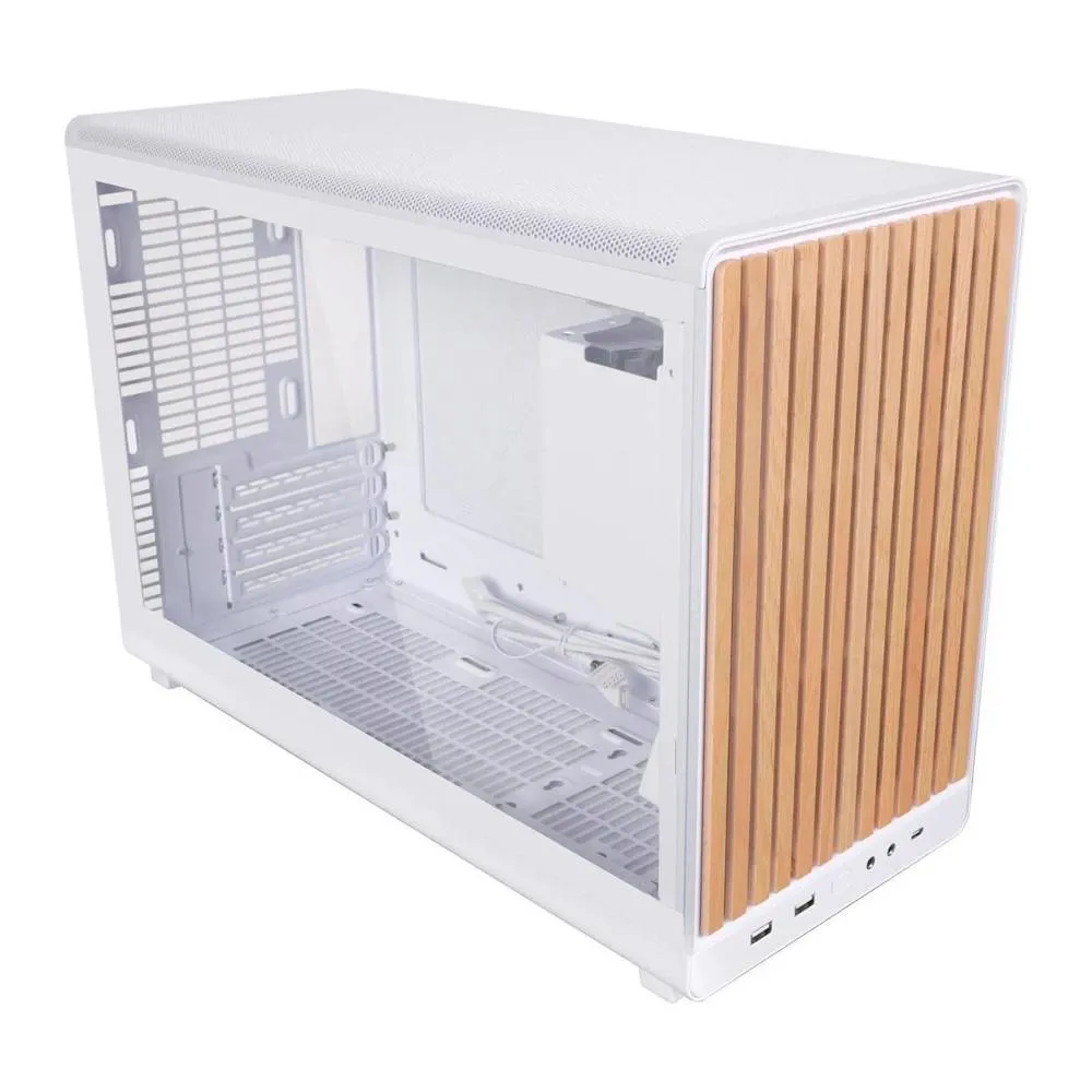 Caixa Micro-ATX Lian Li A3-MATX-WD-W-G Dan Cases Vidro Temperado Branca/Madeira