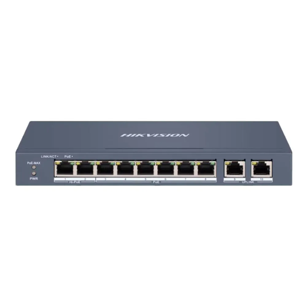 Switch Hikvision 10 Portas Gigabit HiPoE - DS-3E11010HP-EI
