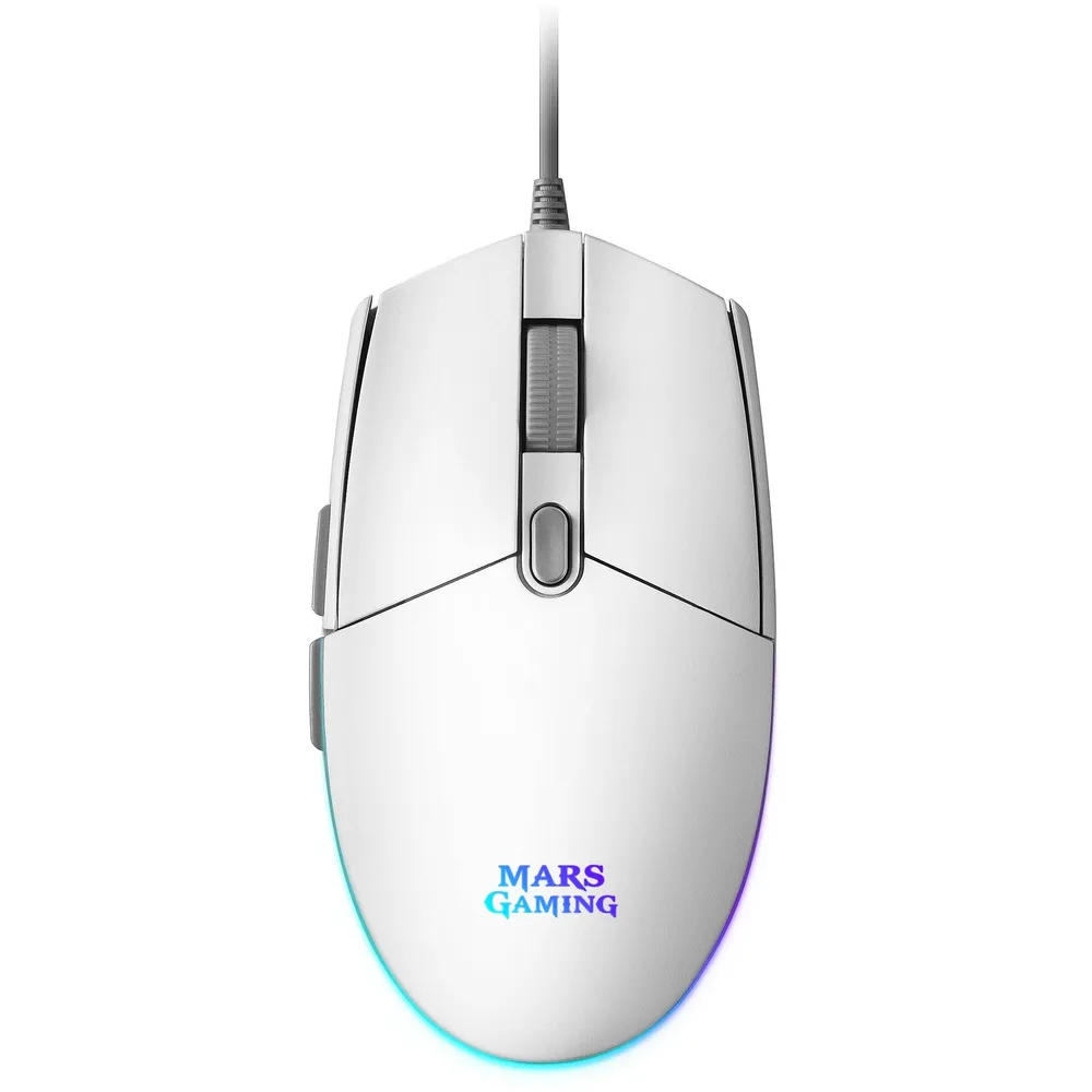 Rato Óptico Mars Gaming MMG RGB Flow 3200DPI Branco