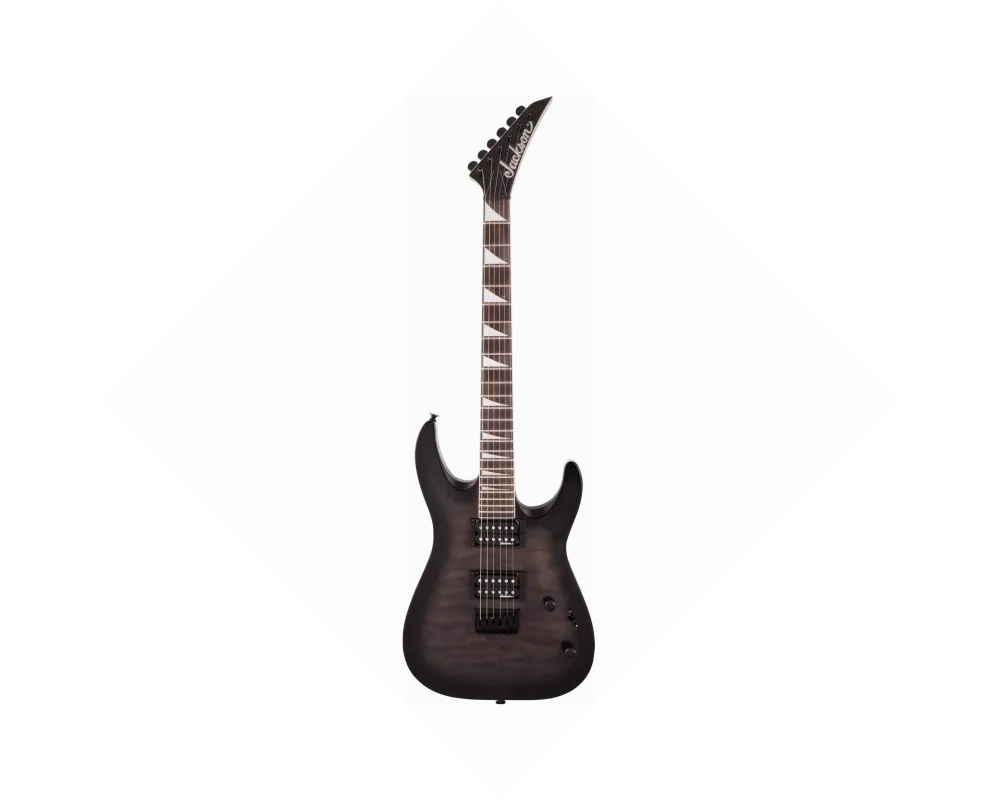 Jackson JS32Q Dinky Arch Top DKA HT AH Transparent Black Burst