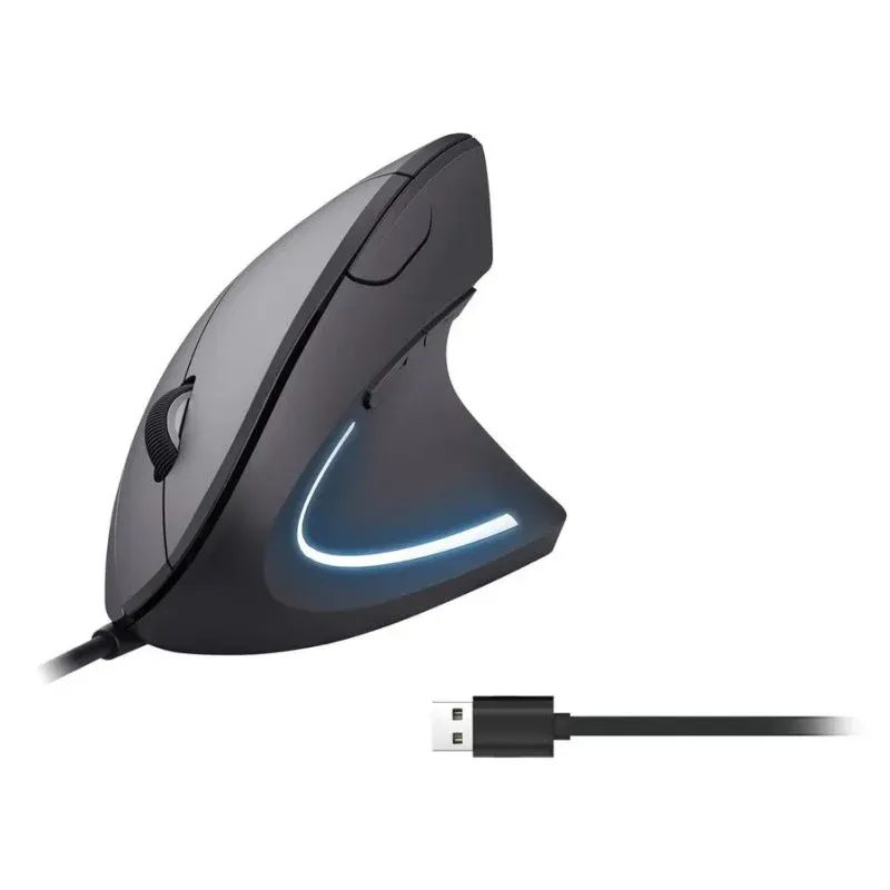 Rato Equip 245118 USB Tipo A 3200DPI Preto Design Vertical Iluminação Azul