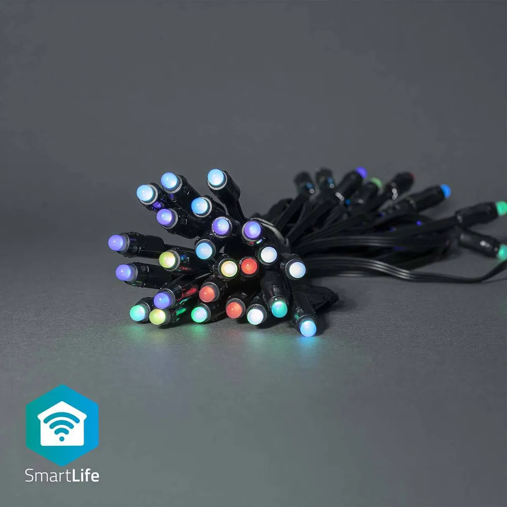 Iluminação Decorativa Nedis SmartLife Wi-Fi RGB | 48 LEDs | 10.8m | Android / iOS