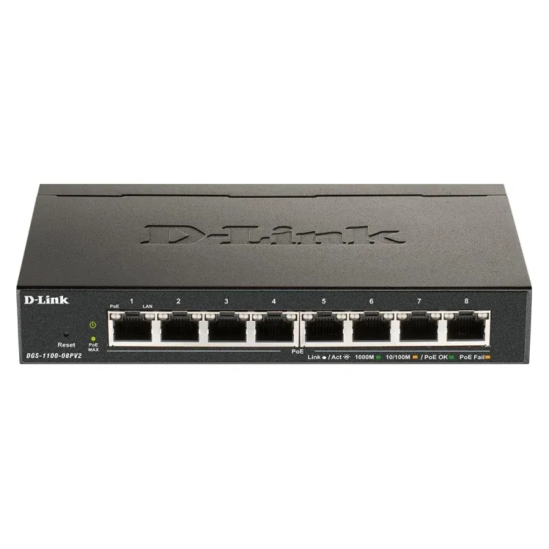D-Link DGS-1100-08PV2 Smart Switch 8 Portas Gigabit PoE