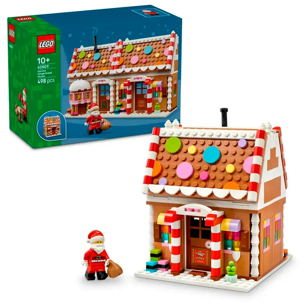 LEGO Iconic: Casa de Gengibre Festiva | Idades 10+ | 498 Peças | Item 40809