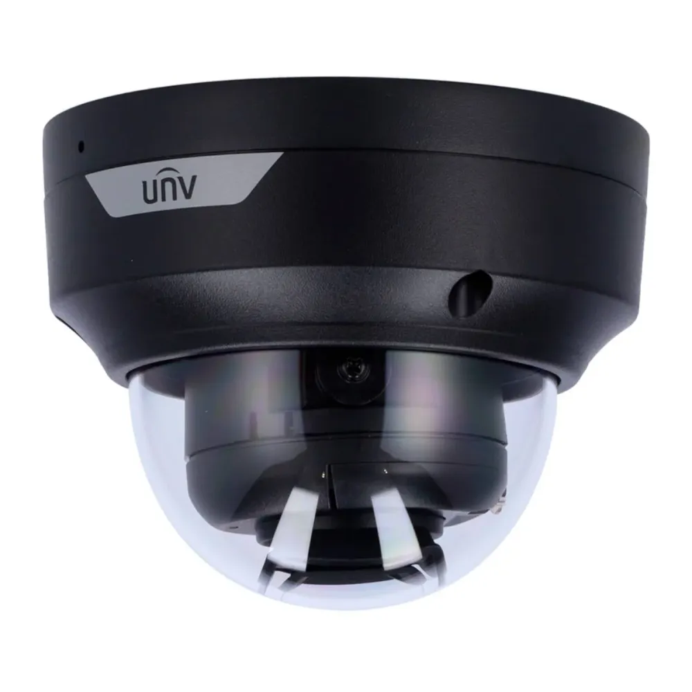 Câmara de Segurança IP Uniview Easy Dome PoE 8MP 2.8mm IP67 ColorHunter Preta - IPC3528LE-ADF28K-WP-BLACK