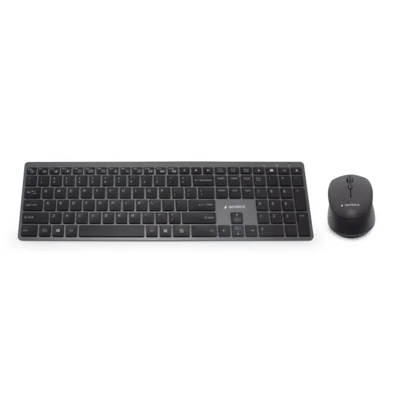 Gembird KBS-ECLIPSE-M500-PT Conjunto Teclado + Rato Sem Fios Layout Português