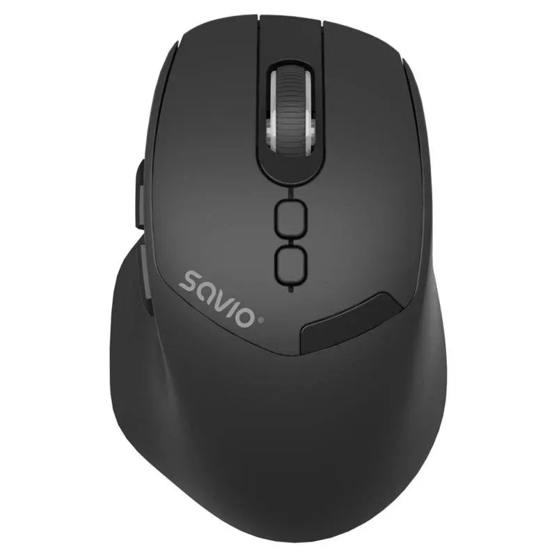 Ratón Savio MB-06 Bluetooth 3800DPI Preto Ambidestro USB-C Sem Fios