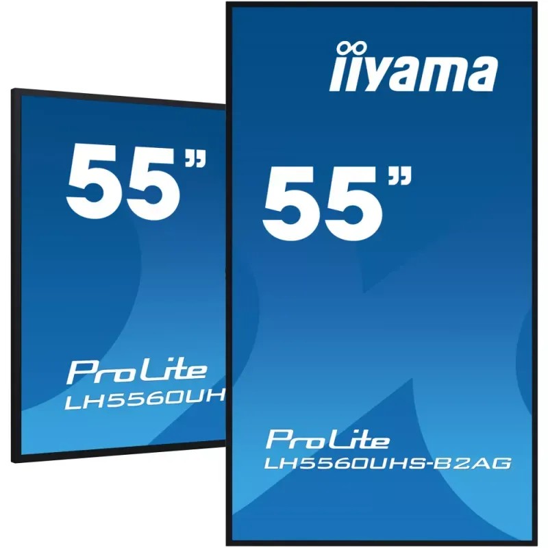 iiyama ProLite LH5560UHS-B2AG - 55" Classe Diagonal (54.6" visível) ecrã LCD com luz de fundo LED - sinalização digital - com leitor multimédia SoC incorporado - 4K UHD (2160p) 3840 x 2160 - moldura preta com acabamento mate