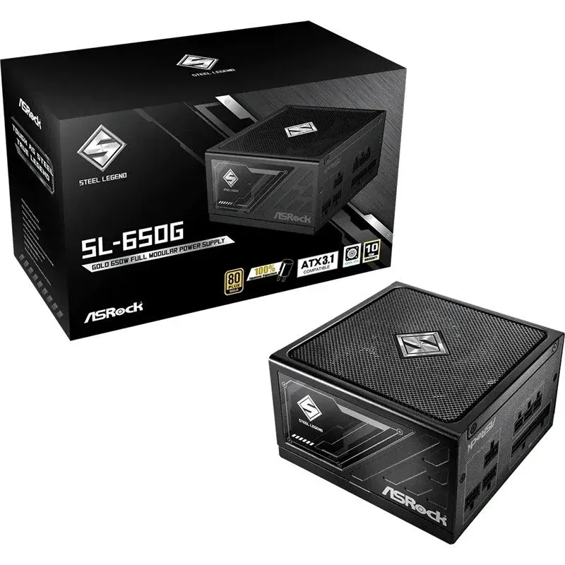 Asrock Steel Legend SL-650G Fonte de Alimentação 650W 80 PLUS Gold