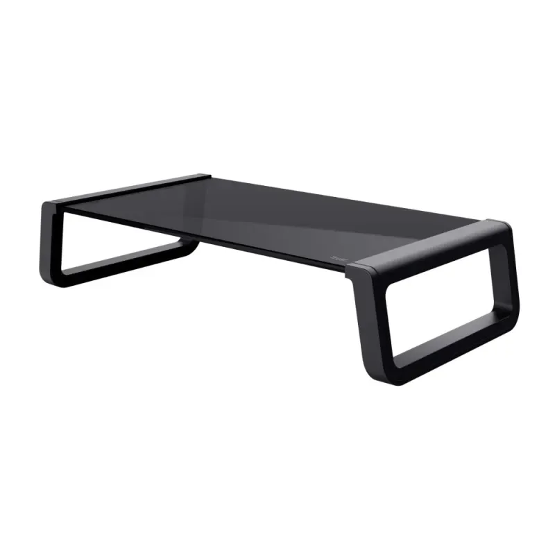 Suporte Monitor TRUST MONTA Vidro Temperado Preto