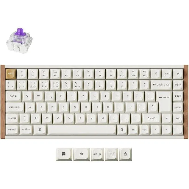 Teclado Keychron K2 HE Hall Effect Magnético 75% ISO-ES retroiluminado sem fios