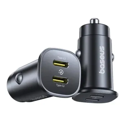 Carregador Isqueiro Baseus GoTrip USB-C 30W Preto