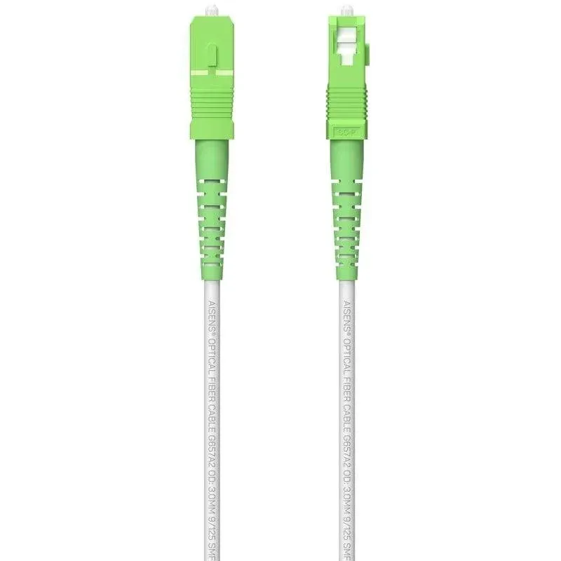 Aisens A152-0616 Fibra Óptica Patch Cord SC/APC para SC/APC Singlemode G657A2 80m Branco