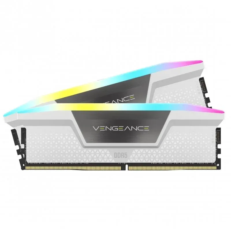 Memória RAM Corsair Vengeance RGB White DDR5 5200MHz 32GB 2x16GB CL40