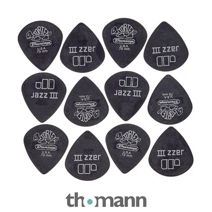 Dunlop Tortex Pitchblack Jazz 73 12P