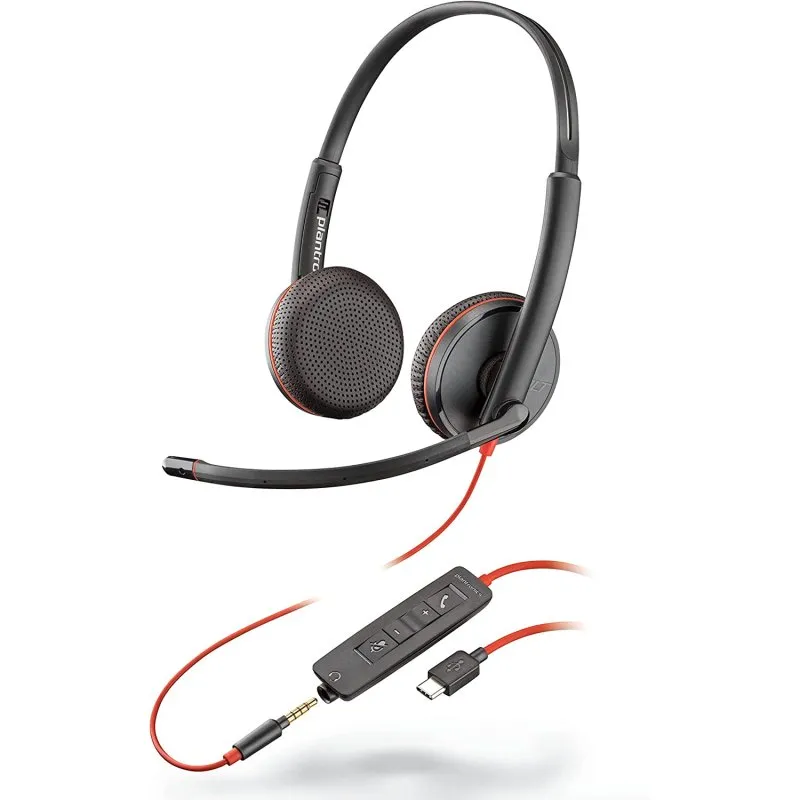 Poly Blackwire 3225 Headset com Microfone USB-C