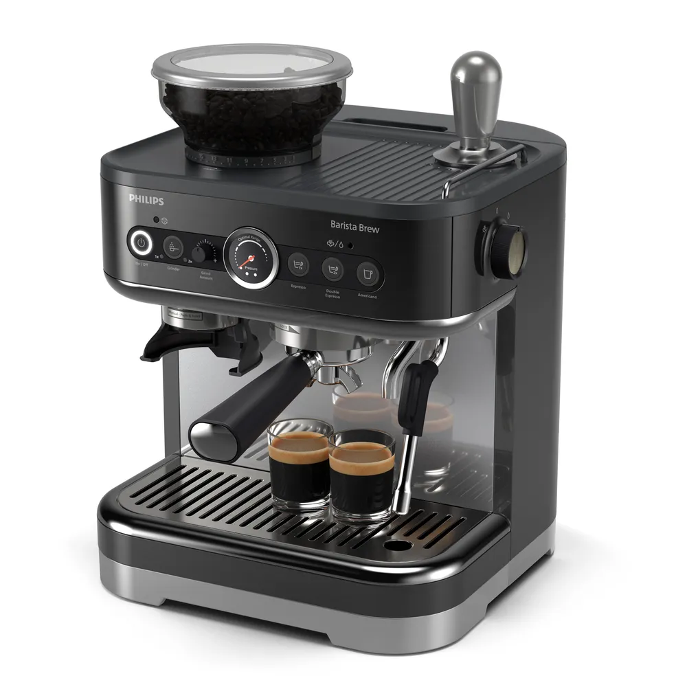 Máquina de Café Expresso Semiautomático Barista Brew 1350W PSA3218/10 (Preto) - PHILIPS