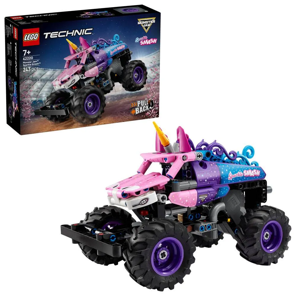 LEGO Technic Pull-back Monster Jam™ Sparkle Smash™: 42220 | Idades 7+ | 243 Peças | Item 42220