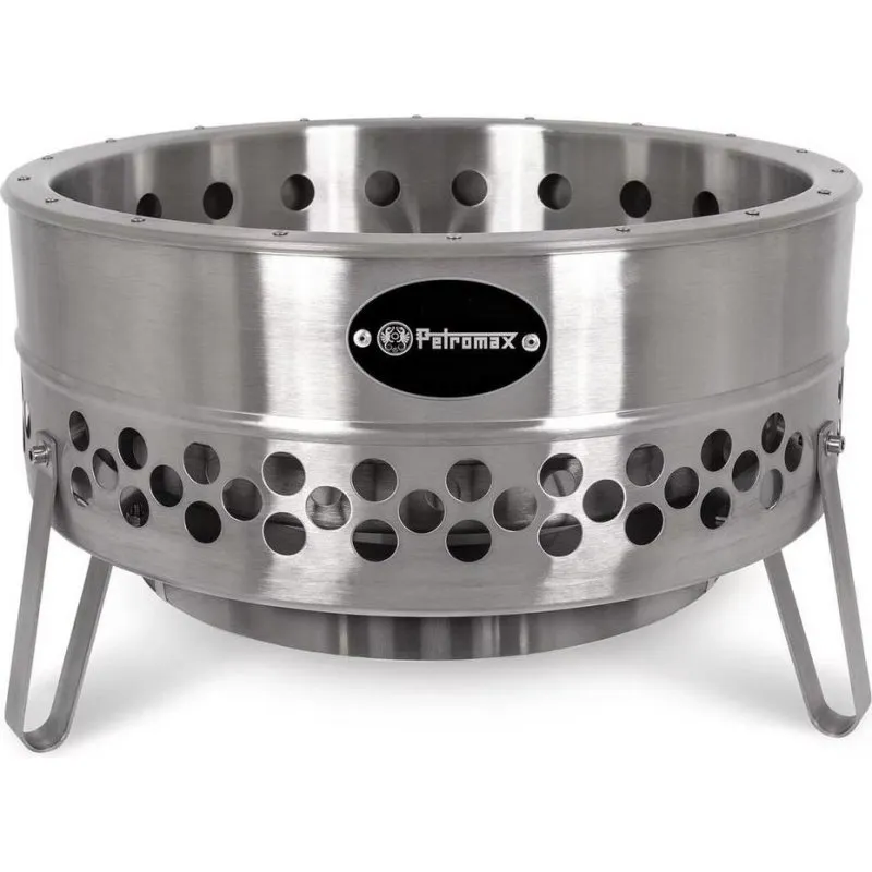 Fogão de mesa Petromax Tyropit aço inoxidável dupla camada 62,3 cm